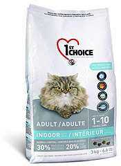 1ST CHOICE Indor-Long Hair сухой корм для кошек Лосось