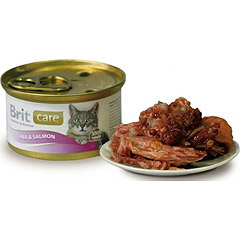 Brit Care Tuna & Salmon Консервы для Кошек с тунцом и лососем 80гр
