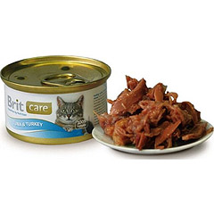 Brit Care Tuna & Turkey Консервы для Кошек с тунцом и индейкой 80гр