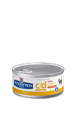 Hill's PD Feline C/D Multicare Minced with Chicken Хиллс Диета консервы для кошек профилактика МКБ с курицей 156гр