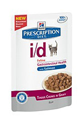 Hill's PD Feline I/D with Salmon Хиллс Диета пауч для кошек лечение заболеваний ЖКТ (лосось)