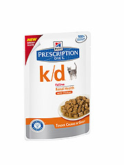 Hill's PD Feline K/D Хиллс Диета для кошек лечение заболеваний почек, МКБ (оксалаты, ураты)