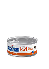 Hill's PD Feline K/D with Chicken Хиллс Диета консервы для кошек лечение заболеваний почек, МКБ (оксалаты, ураты) с курицей 156гр