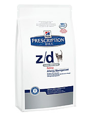 Hill's PD Feline Z/D Low Allergen Хиллс Диета для кошек лечение пищевых аллергий 2кг