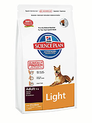 Hill's SP Canine Light Adult Original Хиллс сухой корм для собак склонных к полноте со вкусом курицы