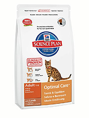 Hill's SP Feline Adult Lamb Хиллс сухой корм для взрослых кошек со вкусом ягненка