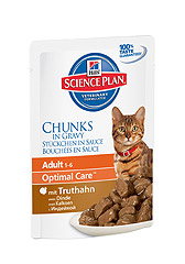 Hill's SP Feline Adult Turkey Хиллс Пауч кусочки в соусе для  кошек Индейка