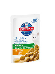 Hill's SP Feline Kitten Chicken Хиллс Пауч кусочки в соусе для  котят Курица