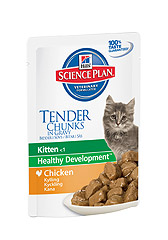 Hill's SP Feline Kitten Chicken Хиллс Пауч кусочки в соусе для  котят Курица