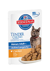 Hill's  SP Feline Mature 7+ Chicken Хиллс Пауч для  пожилых  кошек 7+ с курицей