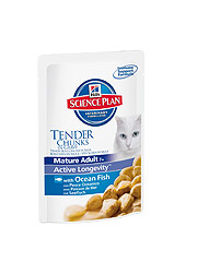Hill's  SP Feline Mature 7+ Ocean Fish Хиллс Пауч для  пожилых  кошек 7+ с рыбой