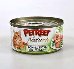 PETREET Tonno Rosa (Петрит) консервы для кошек Кусочки розового тунца