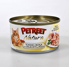 PETREET Natura with Chicken & Tuna (Петрит) консервы для кошек Куриная грудка с тунцом