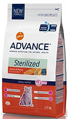 Advance Cat Sterilized (Эдванс) сухой корм для Стерилизованных кошек и кастрированных котов