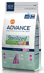 Advance Cat Sterilized (Эдванс) сухой корм для Стерилизованных кошек и кастрированных котов