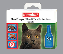 Беафар Flea Drops for Cats Капли для кошек от блох и клещей (диазинон) 3 пипетки