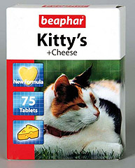 Беафар Kitty`s +Cheese Витаминизированное лакомство для кошек с сыром