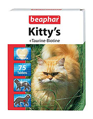 Беафар Kitty`s+Taurine+Biotin Витаминизированное лакомство для кошек с таурином и биотином