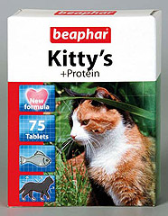 Беафар Kitty`s+Protein Витаминизированное лакомство для кошек с протеином сердечки
