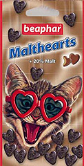 Беафар Malt-Hearts Сердечки для кошек с мальт-пастой 75гр.