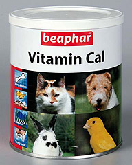 Беафар Vitamin Cal Витаминная смесь для укрепления иммунитета для кошек, собак, птиц и грызунов 500 гр.