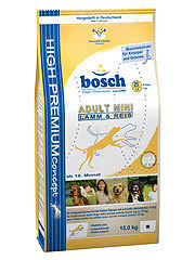 Bosch Mini Adult Lamb & Rice (Бош) Корм для взрослых собак Мелких пород Ягненок с рисом