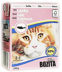 BOZITA Feline Salmon Sauce консервы для кошек Кусочки в соусе Лосось