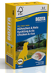 BOZITA Chicken & Rice Jelly консервы для собак Кусочки в желе Курица с рисом