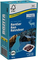 BOZITA Reindeer Jelly консервы для собак Кусочки в желе с мясом Оленя