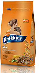 Brekkies (Бреккис) сухой корм для кошек Микс Курица
