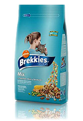 Brekkies (Бреккис) сухой корм для кошек Микс Рыба