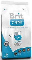 Brit Care Cat Light Turkey & Rice для стареющих кошек, склонных к полноте с Индейкой и рисом.