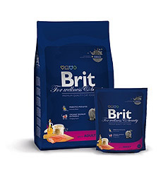 Brit Premium Cat Adult Salmon сухой корм для взрослых кошек с лососем