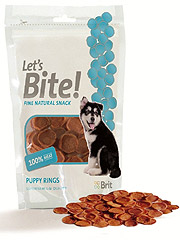 Brit Puppy Rings Лакомство для щенков Мясные кружочки