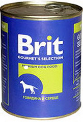 Brit Консервы Beef & Heart  для собак (говядина и сердце) 850гр. х 8шт.
