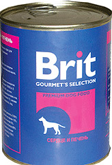 Brit Консервы Heart & Liver для собак (сердце и печень) 850гр. х 8шт.