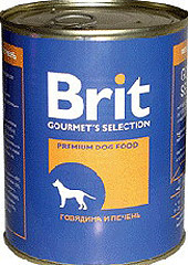 Brit Консервы Red Meat & Liver для собак (говядина и печень) 850гр. х 8шт.