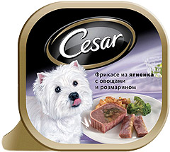 Cesar (Цезарь) консервы для собак Фрикассе Ягненок/овощи/розмарин