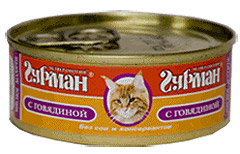 Четвероногий гурман  Мясное ассорти для кошек с говядиной