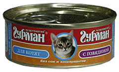 Четвероногий гурман  Мясное ассорти для котят с говядиной 100 гр. х 24 шт.