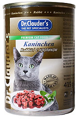 Dr. Clauder`s (Доктор Клаудер), консервы для кошек с кроликом, 415гр х 20шт