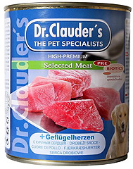 Dr. Clauder`s (Доктор Клаудер) Паштет для собак с куриным сердцем 800гр. х 6шт.
