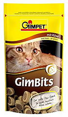 Gimpet (Джимпет) Gimbits Лакомства с сыром для кошек 50гр