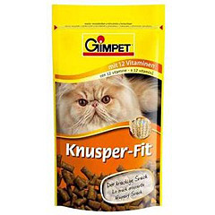 Gimpet (Джимпет) Knusper-Fit Хрустящие Подушечки для кошек с витаминной пастой 50гр