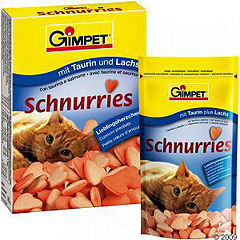 Gimpet (Джимпет) Schnurries Витамины для кошек Сердечки с Лососем