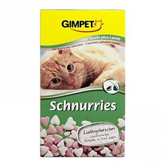 Gimpet (Джимпет) Schnurries Витамины для кошек Сердечки с Ягненком