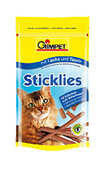 Gimpet (Джимпет) Sticklies Лакомые палочки лосось+форель для кошек 48 гр