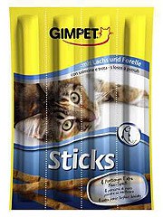 Gimpet (Джимпет) Sticks Колбаски лосось+форель для кошек 4 шт 20гр