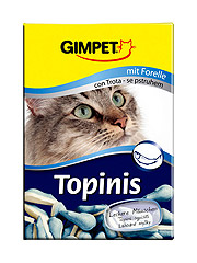 Gimpet (Джимпет) Topinis Витамины для кошек Мышки Форель/таурин 190шт