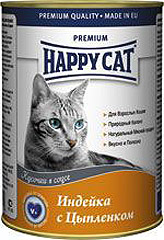 Happy Cat (Хэппи Кэт) Кусочки в соусе Индейка и цыпленок